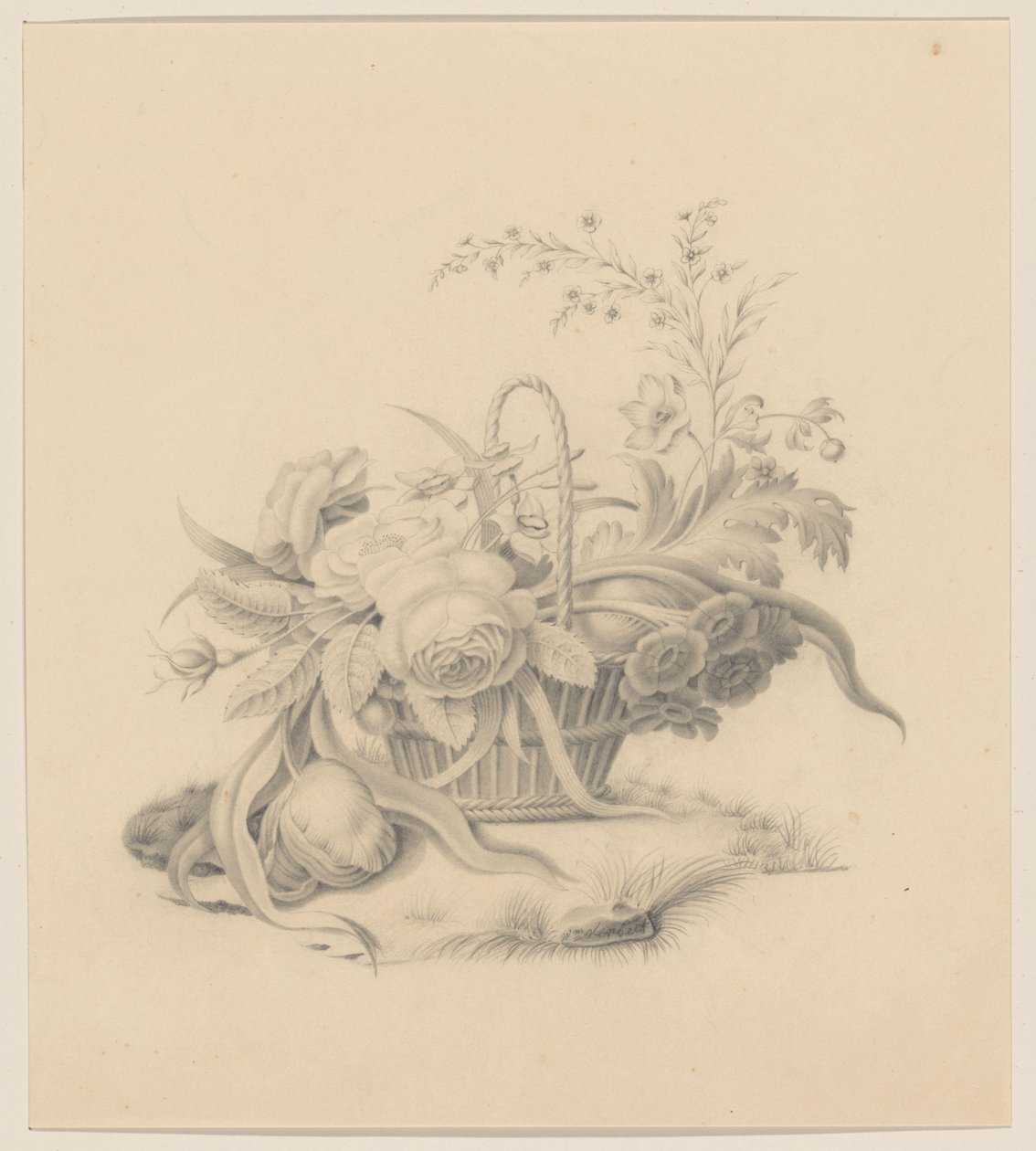 Kurv med blomster af Willem Verbeet