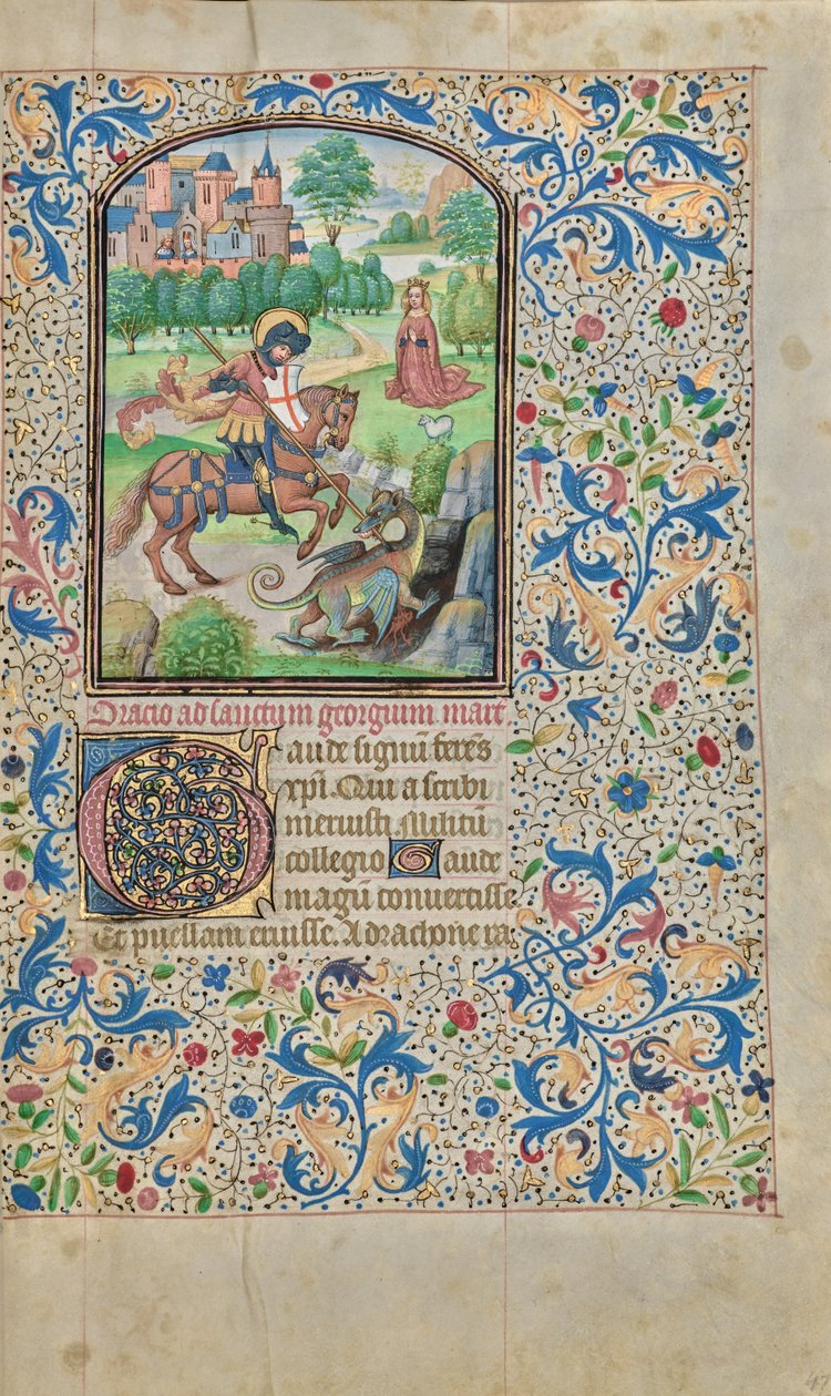 Sankt Georg und der Drache af Willem Vrelant