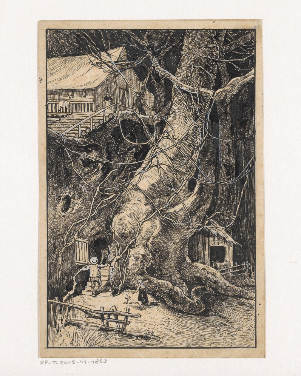 Miniature hus mod et træ af Willem Wenckebach
