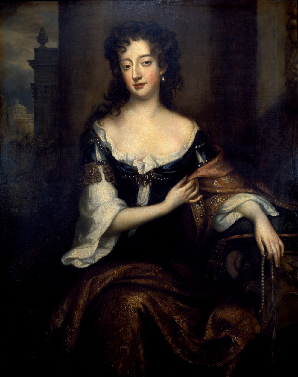 Portræt af Mary Butler, hertuginde af Devonshire (olie på lærred) af Willem Wissing