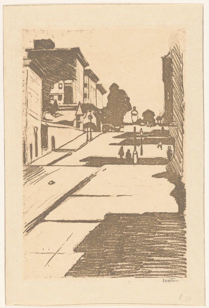 Udsigt over Maison Street og Fairmont Hotel i San Francisco af Willem Witsen (signed by artist)