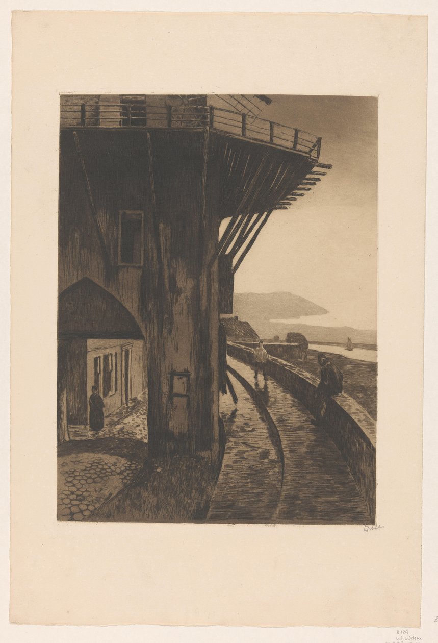 Udsigt over Molenpoort i Wijk bij Duurstede af Willem Witsen (signed by artist)