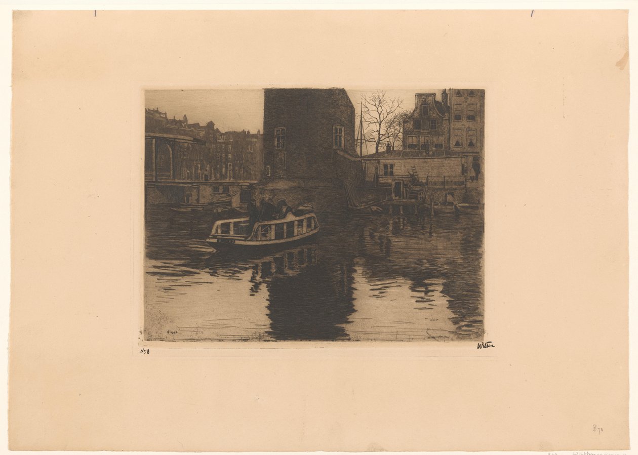 Udsigt over overtagelsen ved Montelbaanstoren i Amsterdam af Willem Witsen (signed by artist)