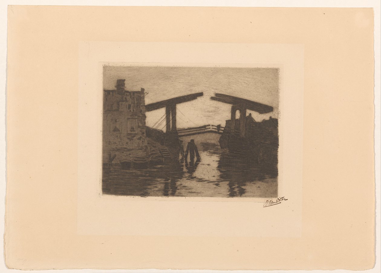 Vindebro ved Zandhoek i Amsterdam af Willem Witsen (signed by artist)