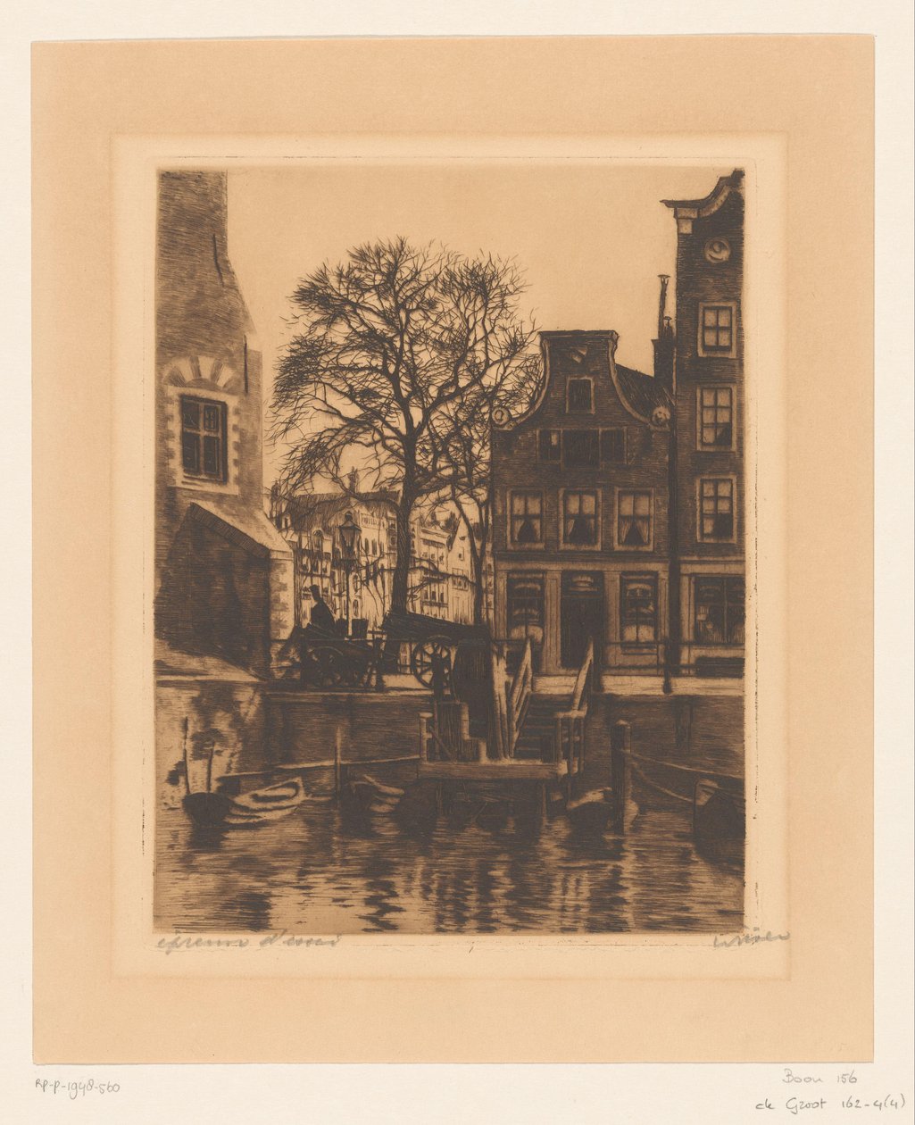 Overtalelse ved Montelbaanstoren i Amsterdam af Willem Witsen (signed by artist)