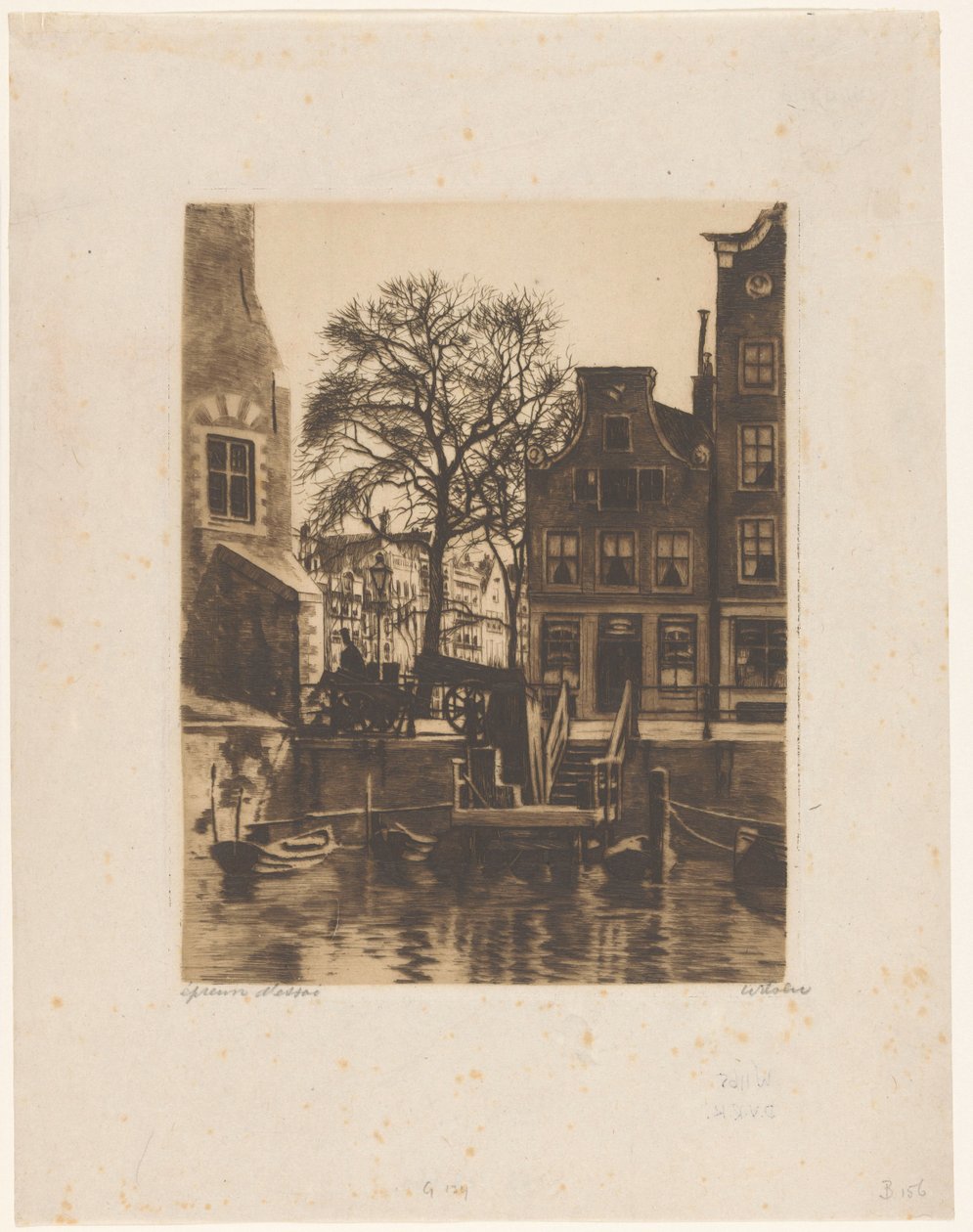 Overtalelse ved Montelbaanstoren i Amsterdam af Willem Witsen (signed by artist)