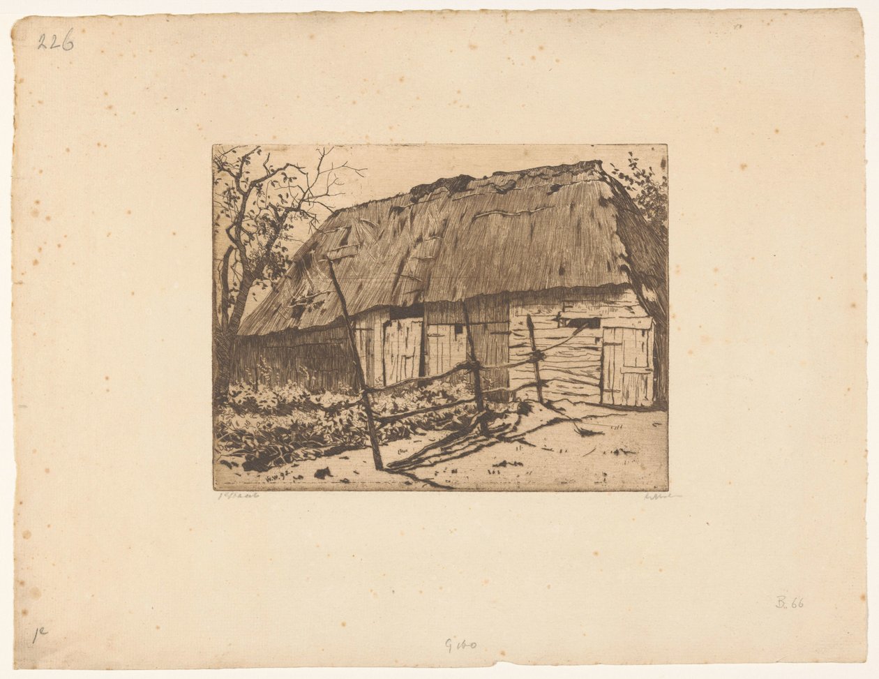 Lade med hegn i Brabant af Willem Witsen (signed by artist)