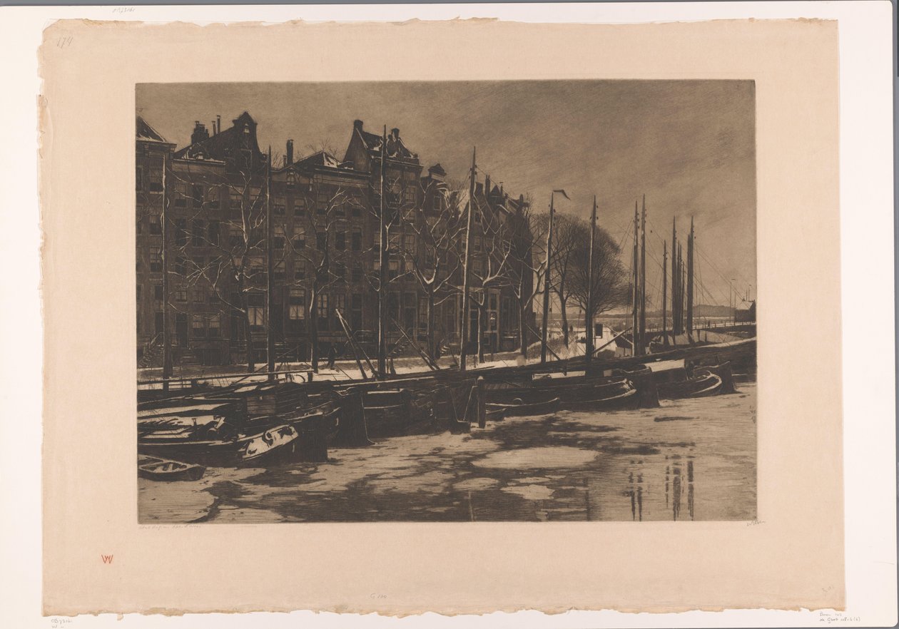 Indenfor, Amsterdam, med sne Indvendigt II af Willem Arnoldus Witsen