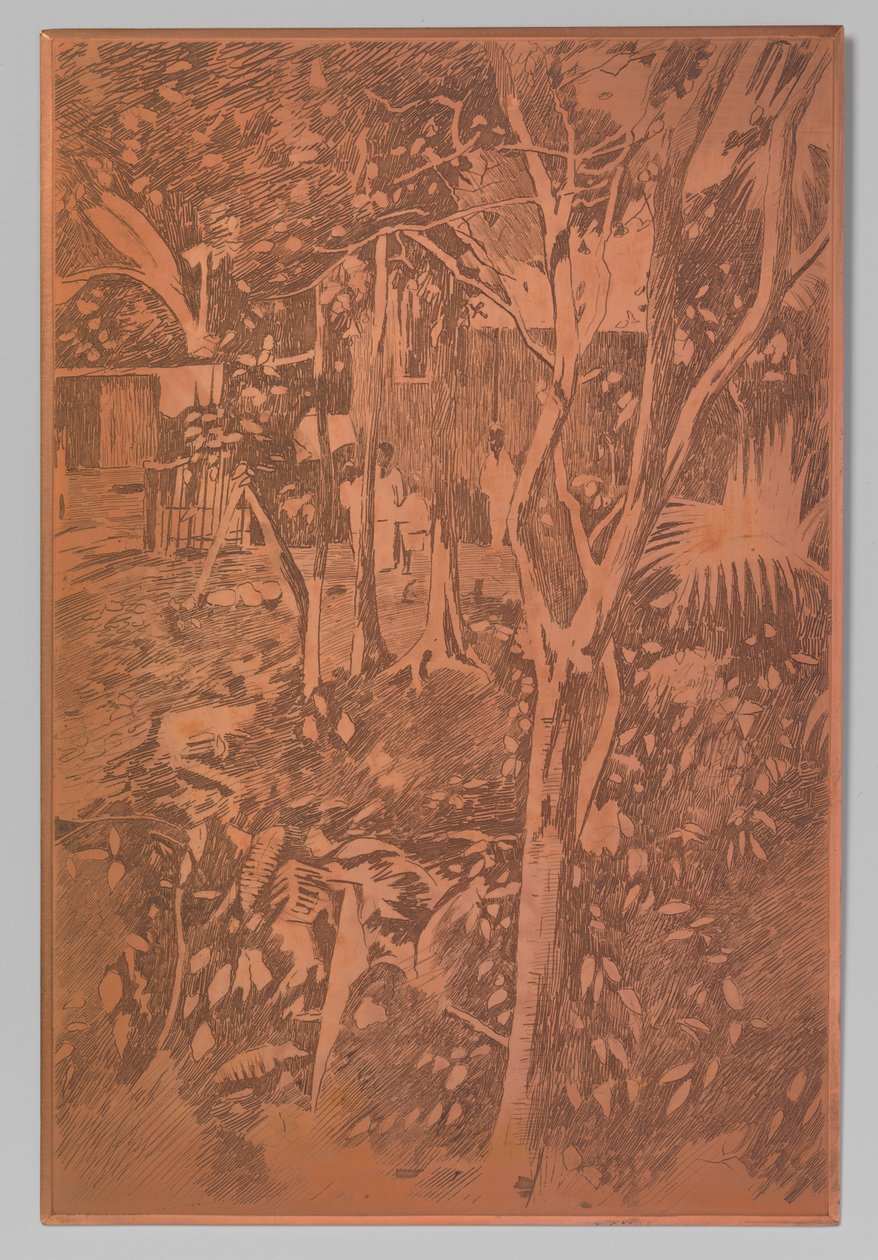 Ansicht in der Kampong, Buitenzorg af Willem Witsen