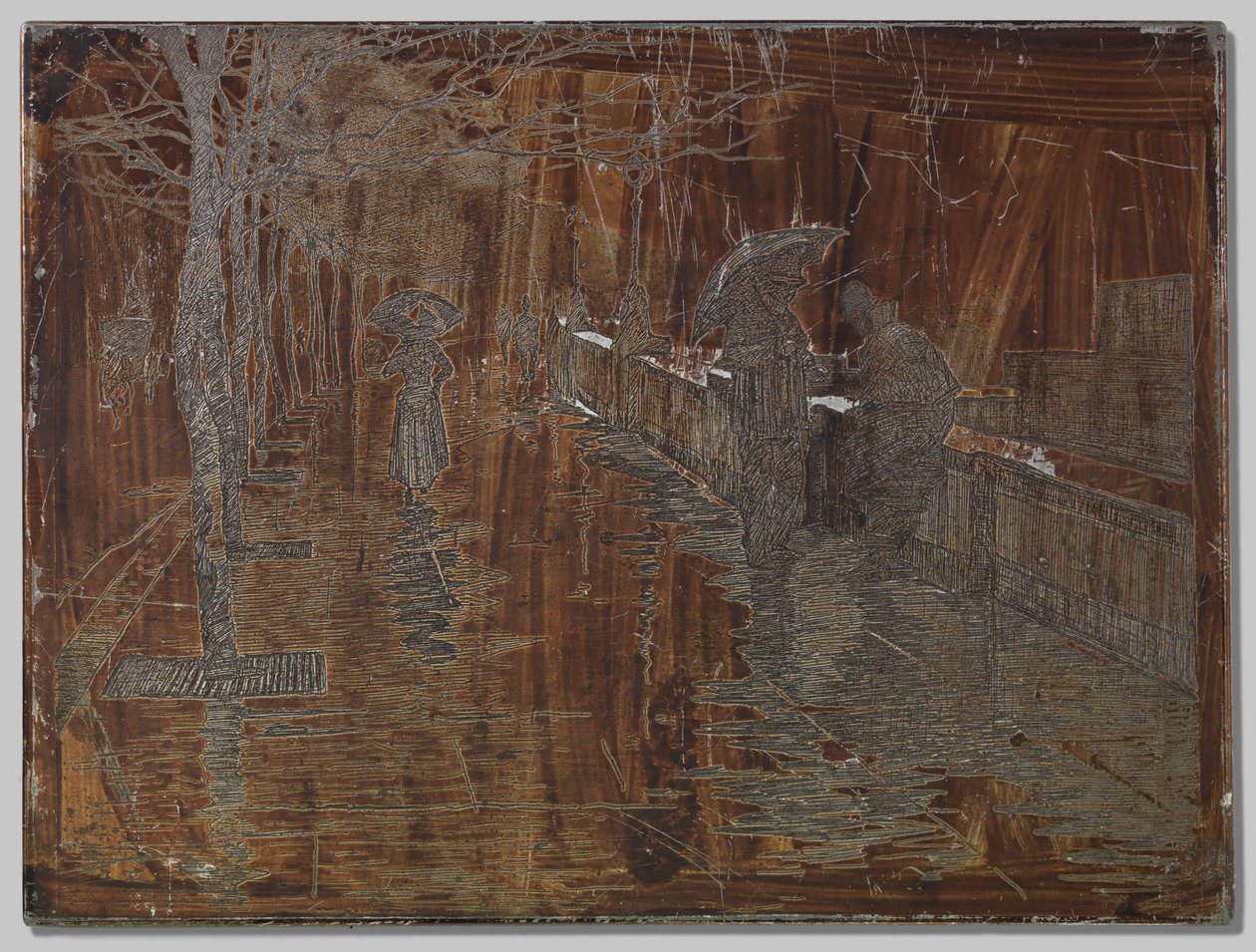 Udsigt over Victoria Embankment i London af Willem Arnoldus Witsen
