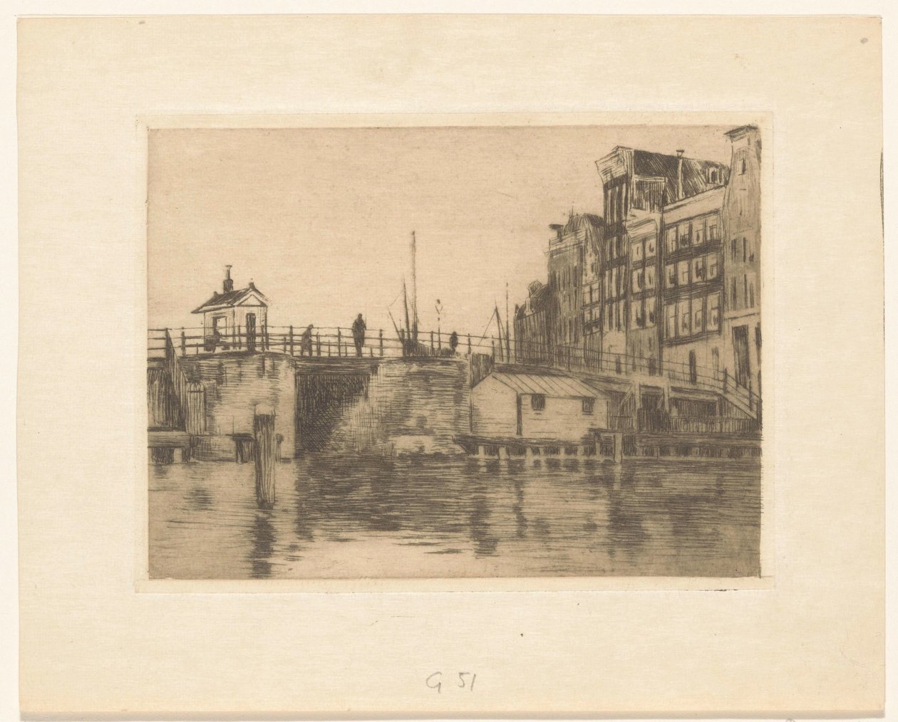 Udsigt over Kraansluis i Amsterdam af Willem Arnoldus Witsen