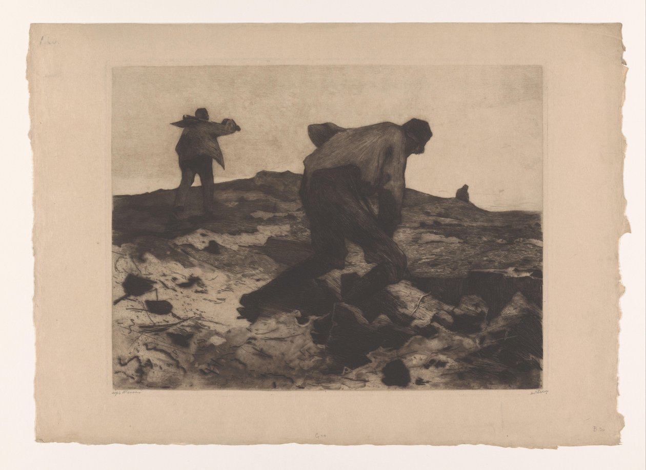Landarbejdere på heden Pæledrivere (original titel) af Willem Arnoldus Witsen