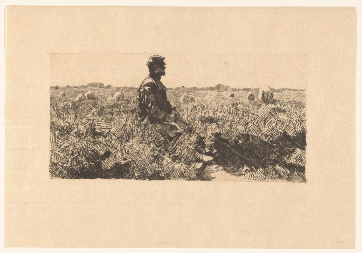 Siddende fårehyrde af Willem Witsen