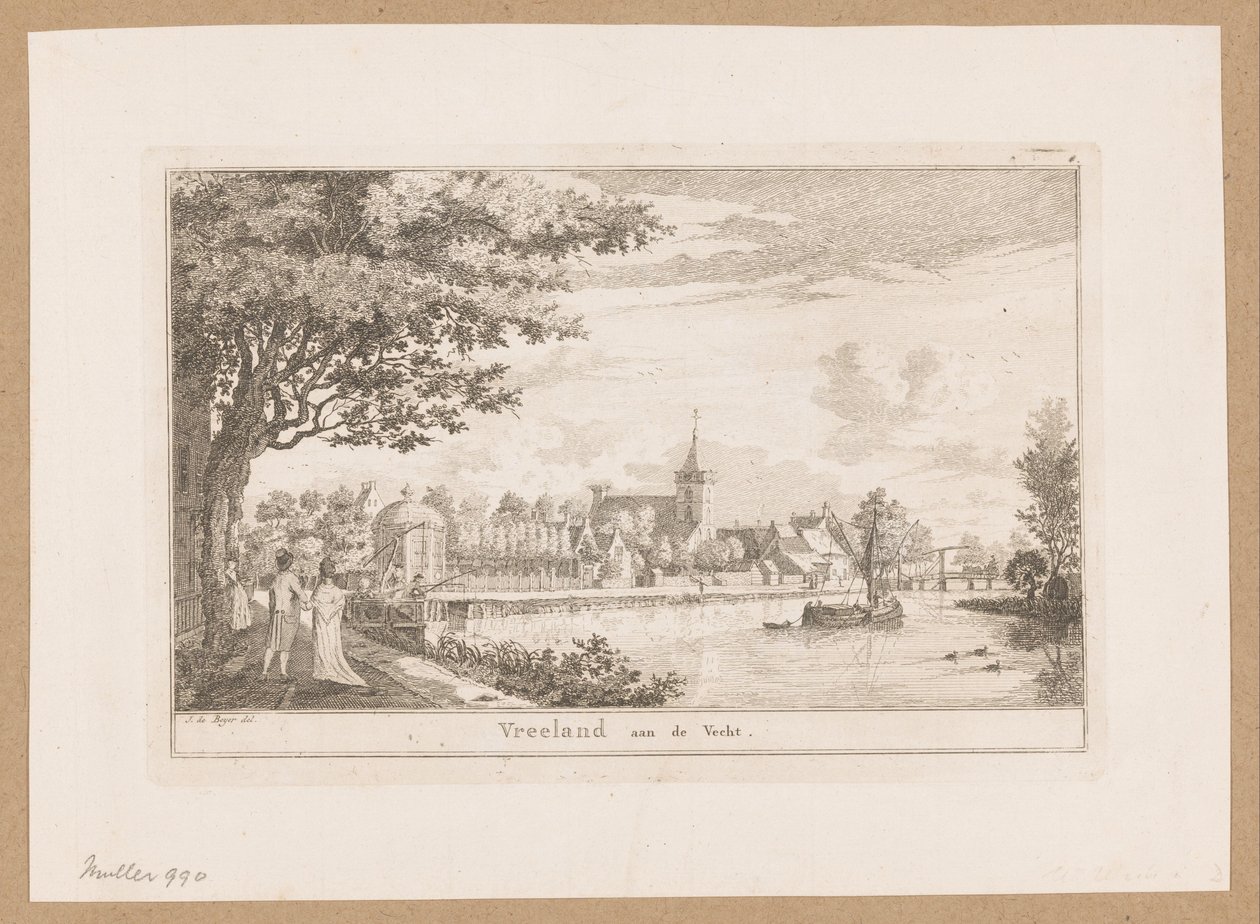 Udsigt over Vreeland Vreeland aan de Vecht (titel på objekt) af Willem Writs (possibly)
