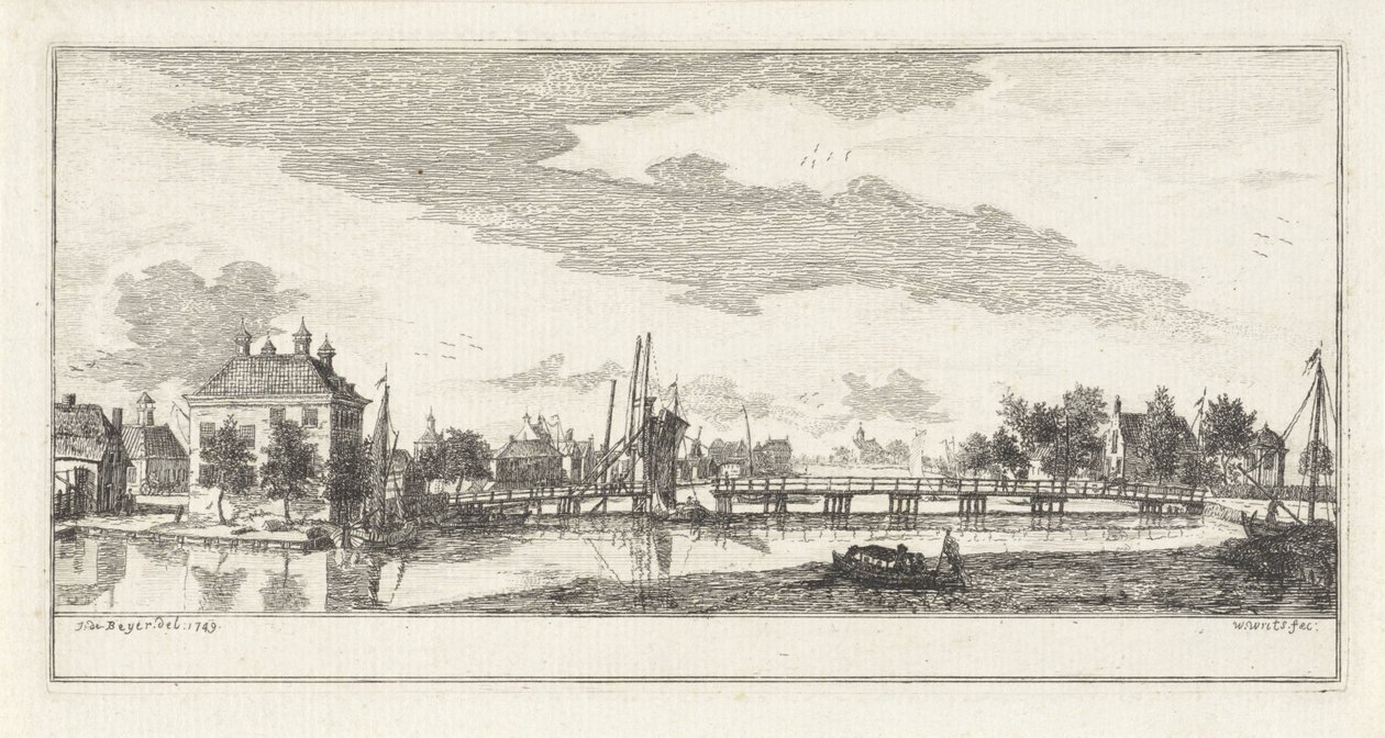 Udsigt over landsbyen Uithoorn af Willem Writs