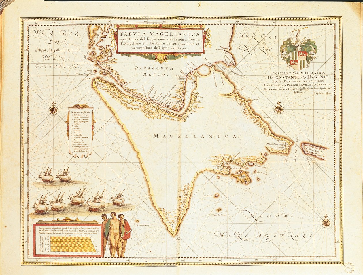 Magellan-strædet, fra Theatrum Orbis Terrarum af Willem og Joan Blaeu af Willem and Joan  Blaeu