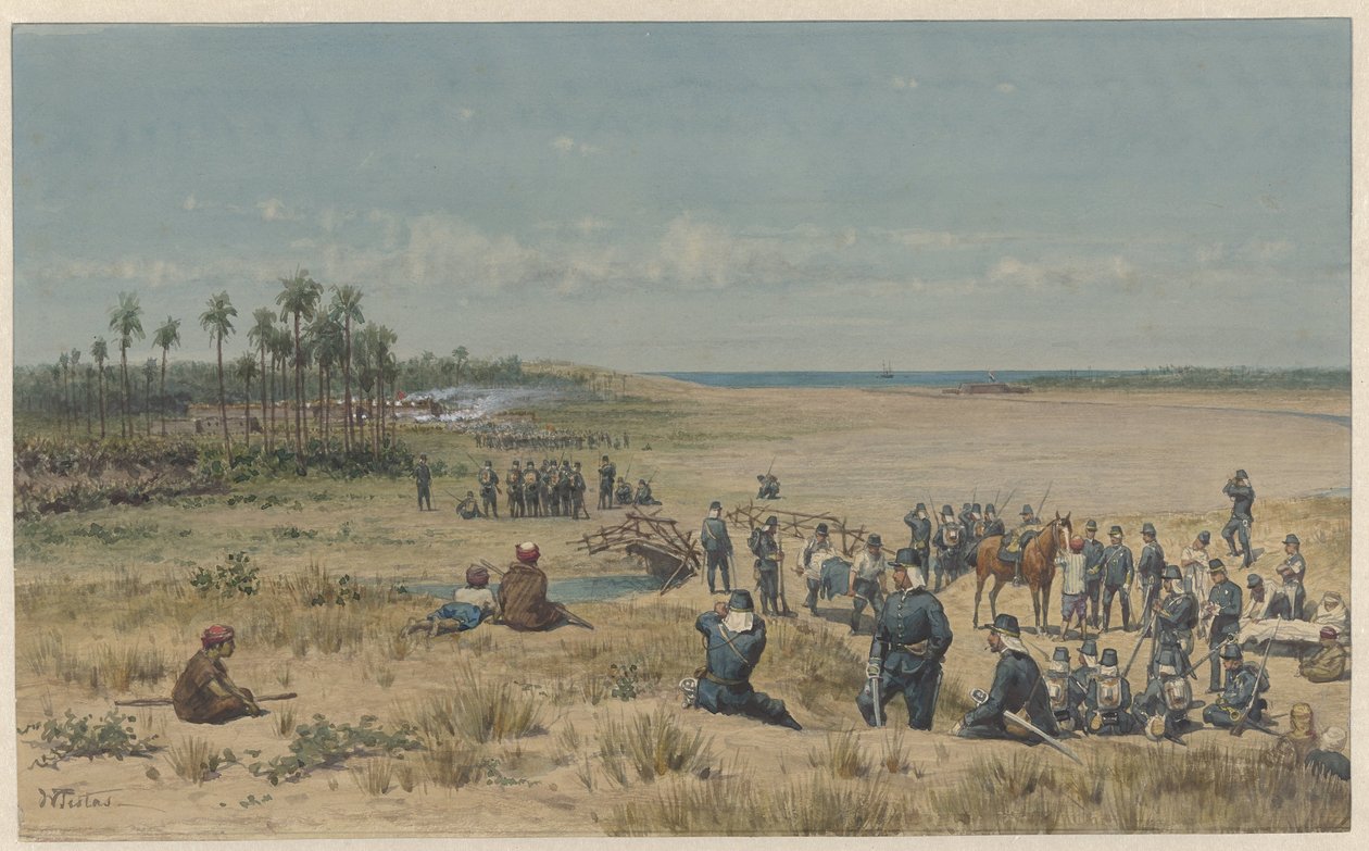 Erobringen af ​​Tumulit under Samalangan-ekspeditionen, 26. august 1877 af Willem de Famars Testas