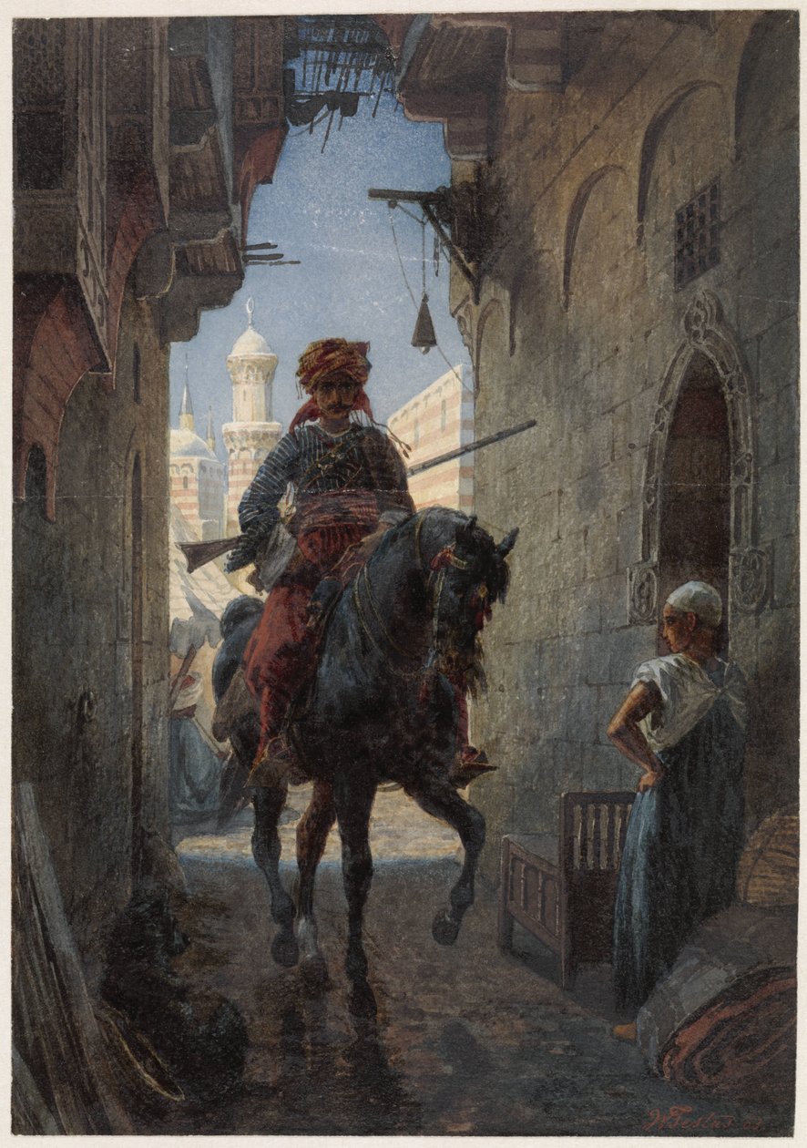 Tyrkisk rytter i en by af Willem de Famars Testas