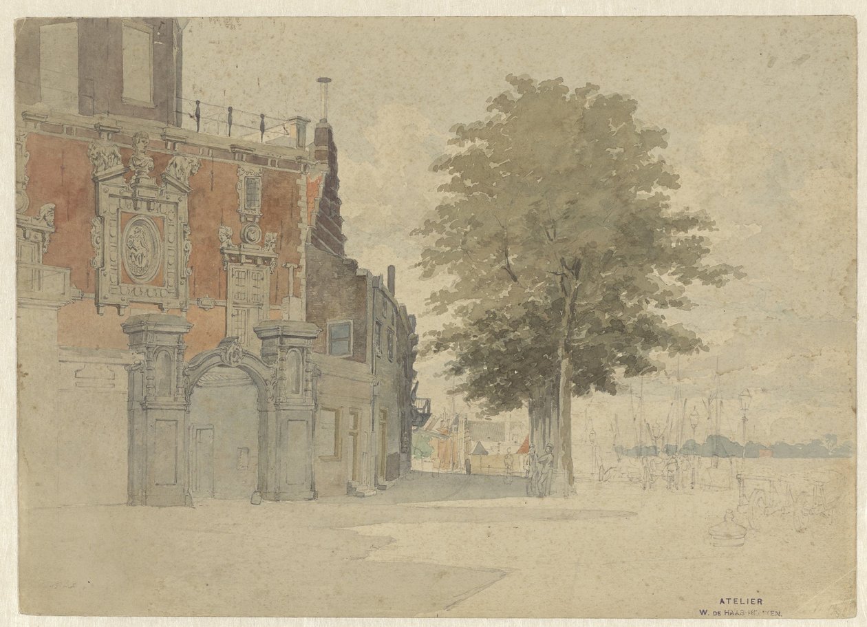 Groothoofdspoort i Dordrecht af Willem de Haas Hemken