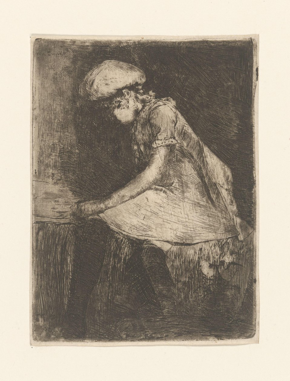 Læsende pige (i profil) (original titel) af Willem de Zwart (signed by artist)