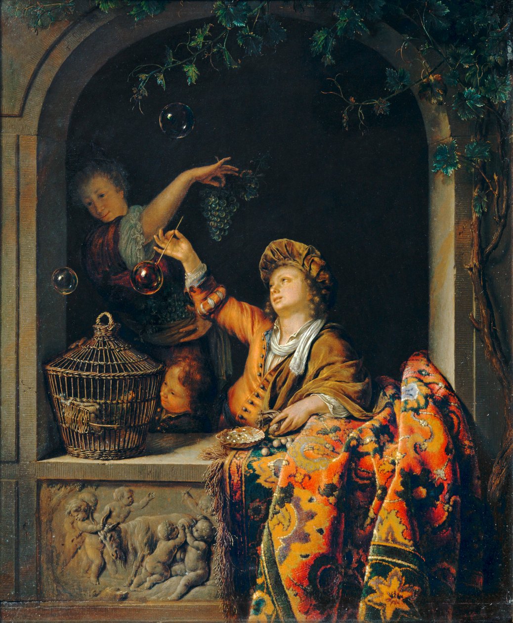 Sæbebobler ... af Willem van (after) Mieris