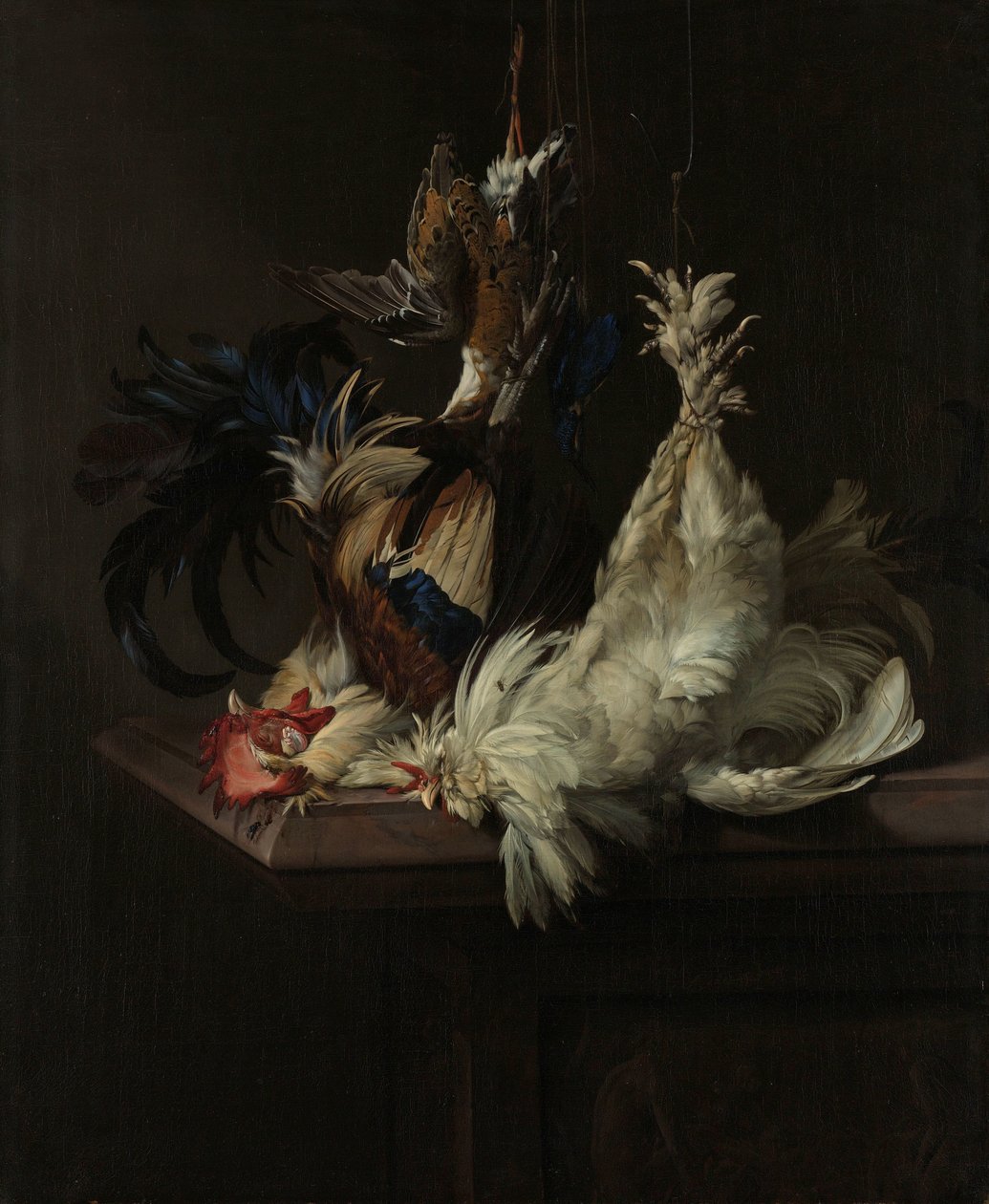 Stilleben med høns Stilleben med fjerkræ af Willem van Aelst