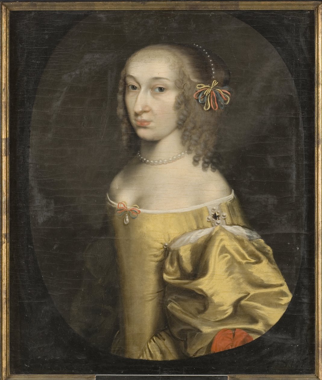 Edwige Sophie de Brandebourg - Portræt af markgrevinen Hedwig Sophie af Brandenburg (1623-1683), af Honthorst, Willem van (1594-1666). Olie på lærred af Willem van Honthorst