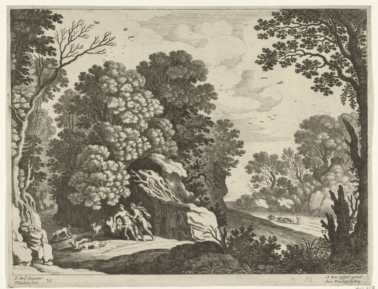 Cephalus og Procris Italienske landskaber (serietitel) af Willem van Nieulandt (II)