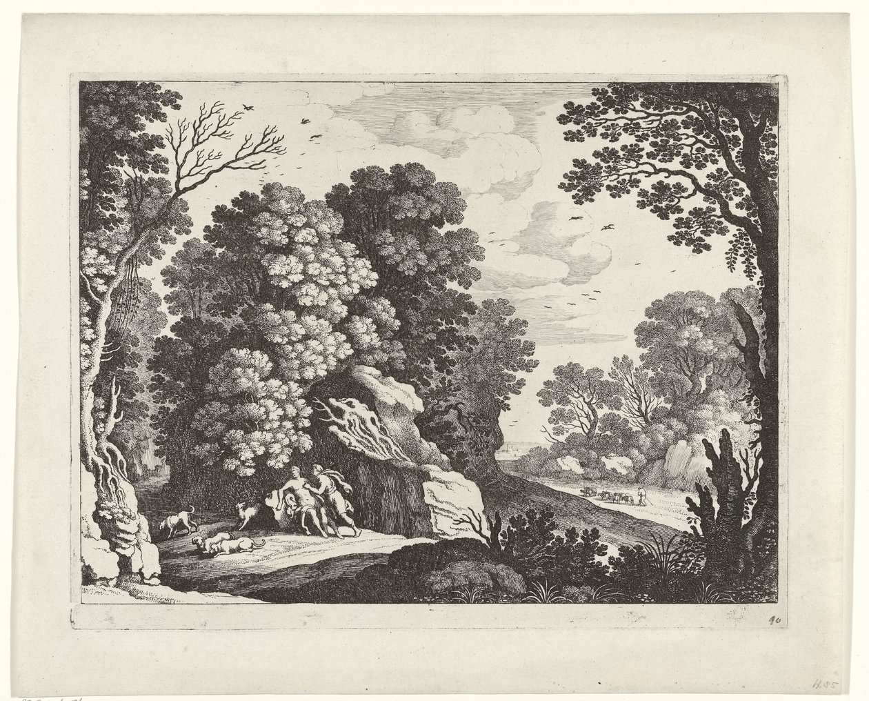 Cephalus og Procris Italienske landskaber (serietitel) af Willem van Nieulandt (II)