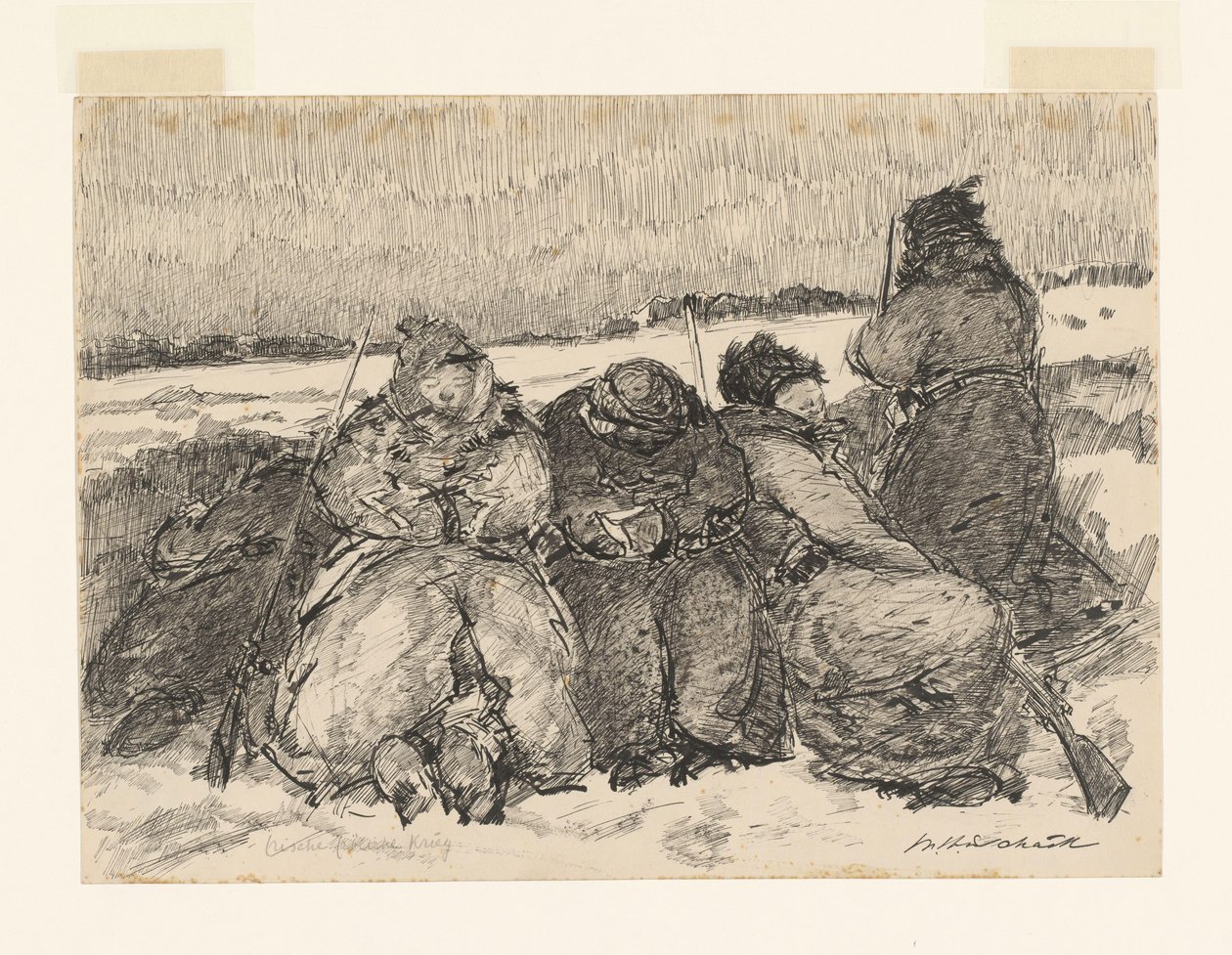 Fresh Merry War (original titel på objekt) af Willem van Schaik (signed by artist)