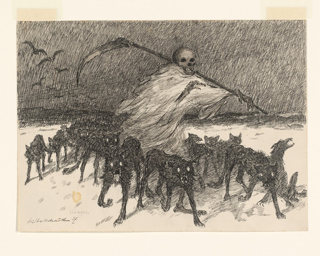 Honger (original titel på objekt) af Willem van Schaik (signed by artist)
