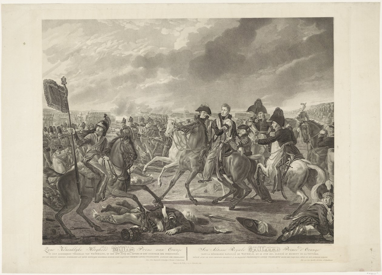 Hans Kongelige Højhed William Prince of Orange i det glorværdige slag ved Waterloo, 18. juni 1815, såret i sejrens øjeblik / Søn Altesse Royale Guillaume Prince d