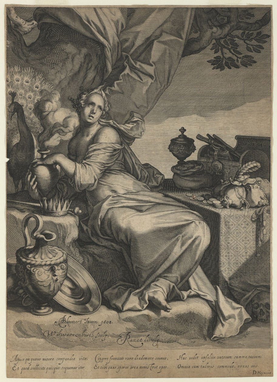Allegori om verdslige besiddelsers forfængelighed og forbigående natur, 1608 af Willem van Swanenburgh