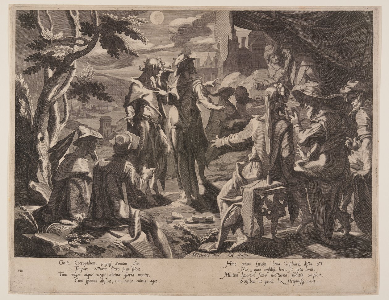 Areopagite Judges of Athens, plade 8 fra Retfærdighedens Troner (Thronus Iustitiae) af Willem van Swanenburgh