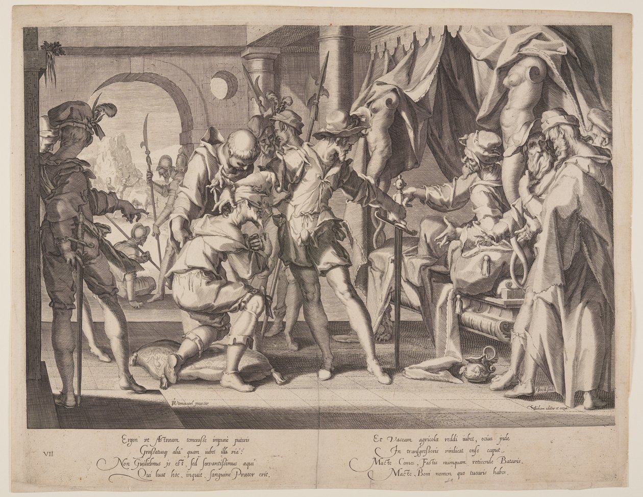 Grev William tillader halshugning, planche 7 fra Thrones of Justice (Thronus Iustitiae) af Willem van Swanenburgh