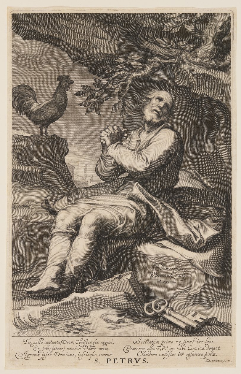 Petrus, fra Syndere i Det Gamle og Det Nye Testamente af Willem van Swanenburgh