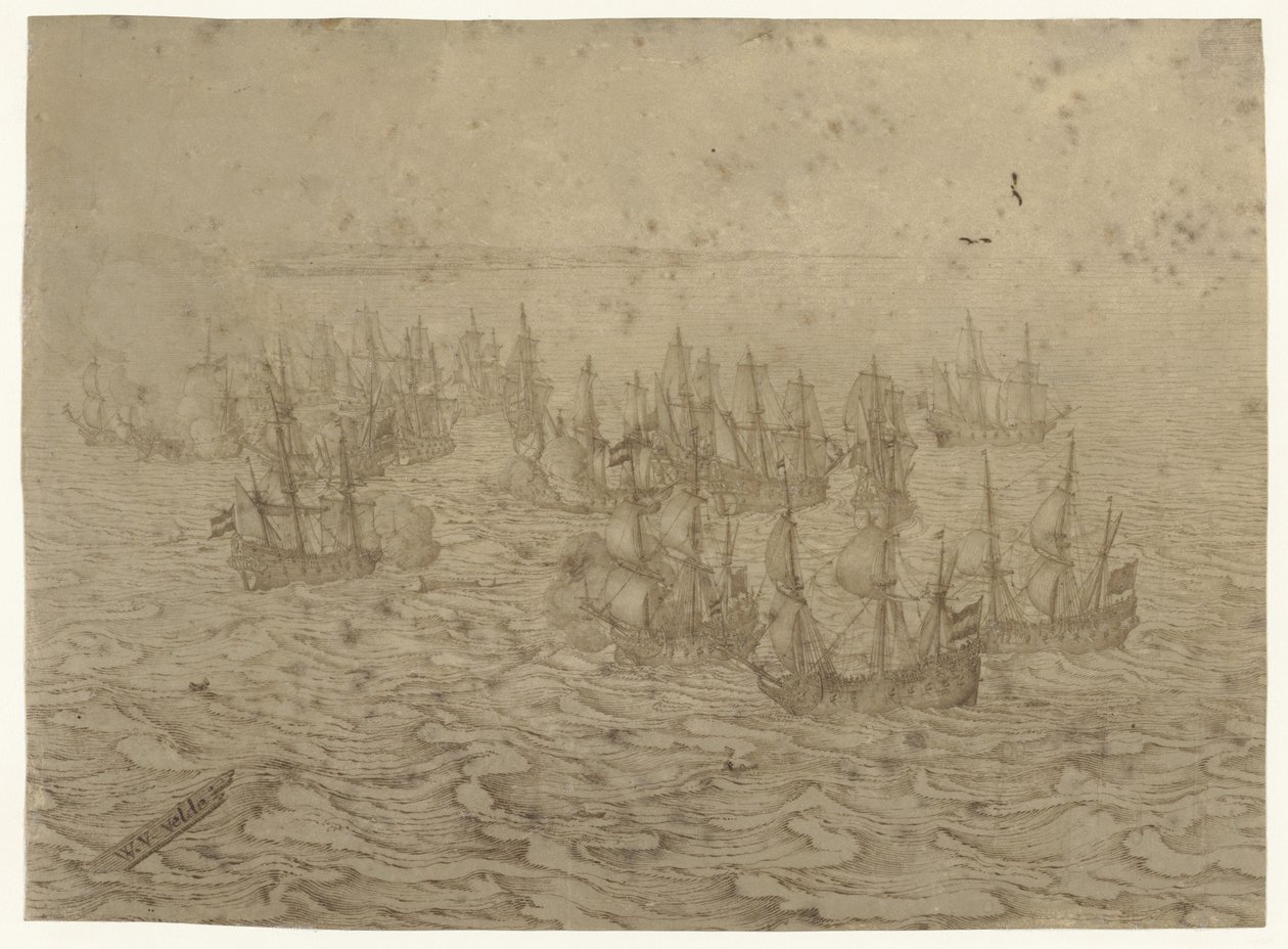 Søslag ud for en kyst af Willem van de Velde (I) (possibly)