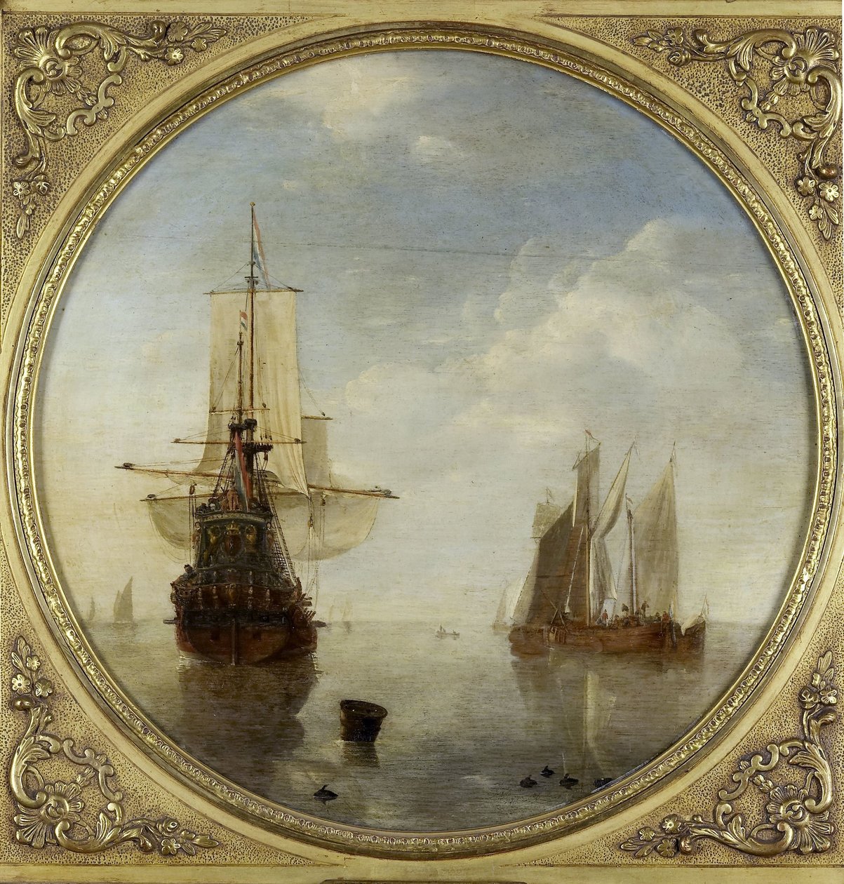 Skibe ved Anker af Willem van de Velde (II)