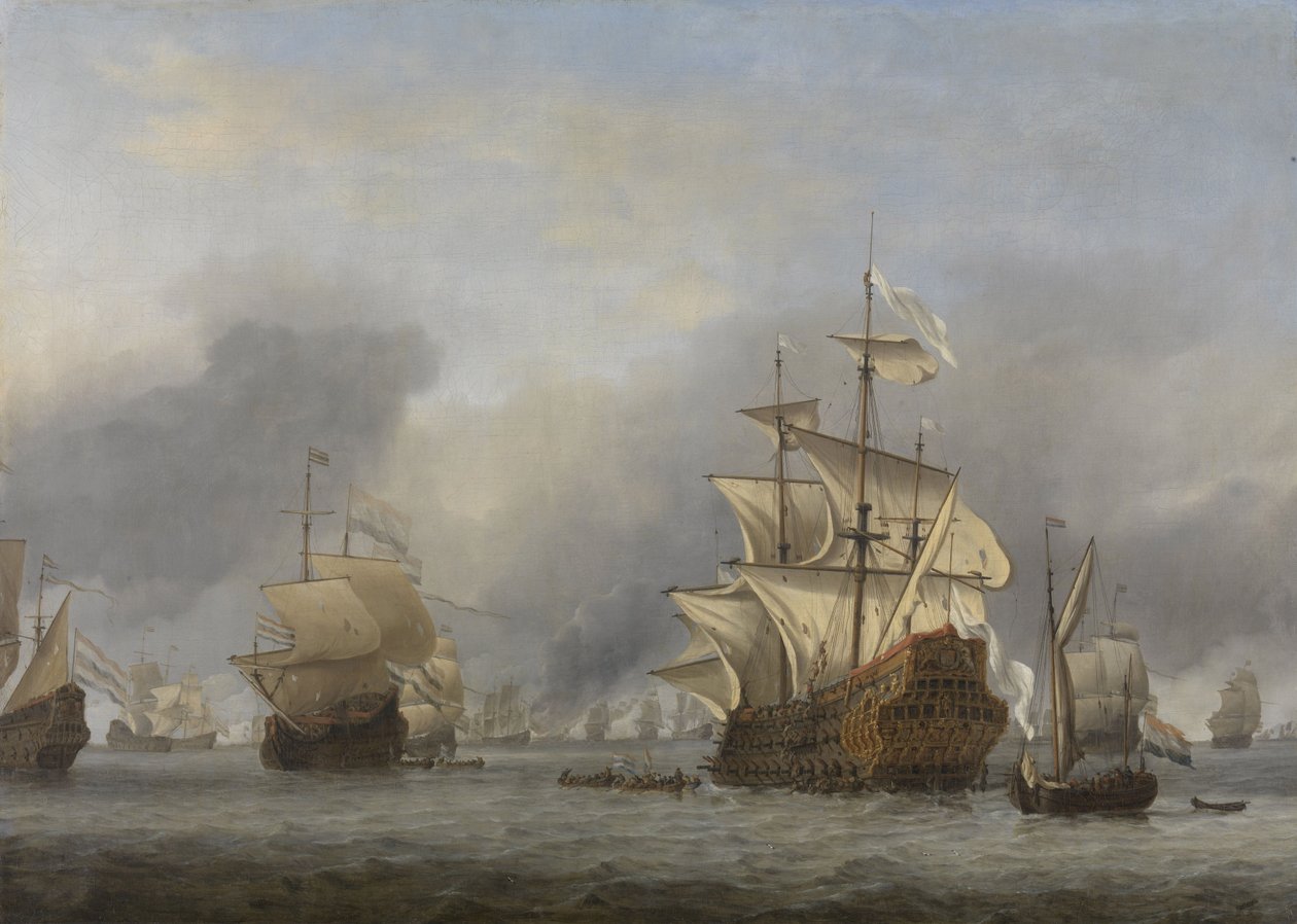 Tilfangetagelse af den kongelige prins, ca. 1670 af Willem van de Velde