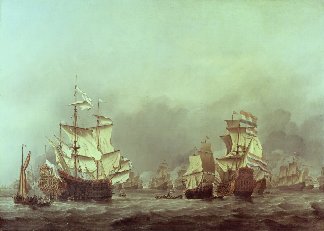 Den Kongelige Prinss Overgivelse, 3. Juni, 1666 af Willem van de Velde