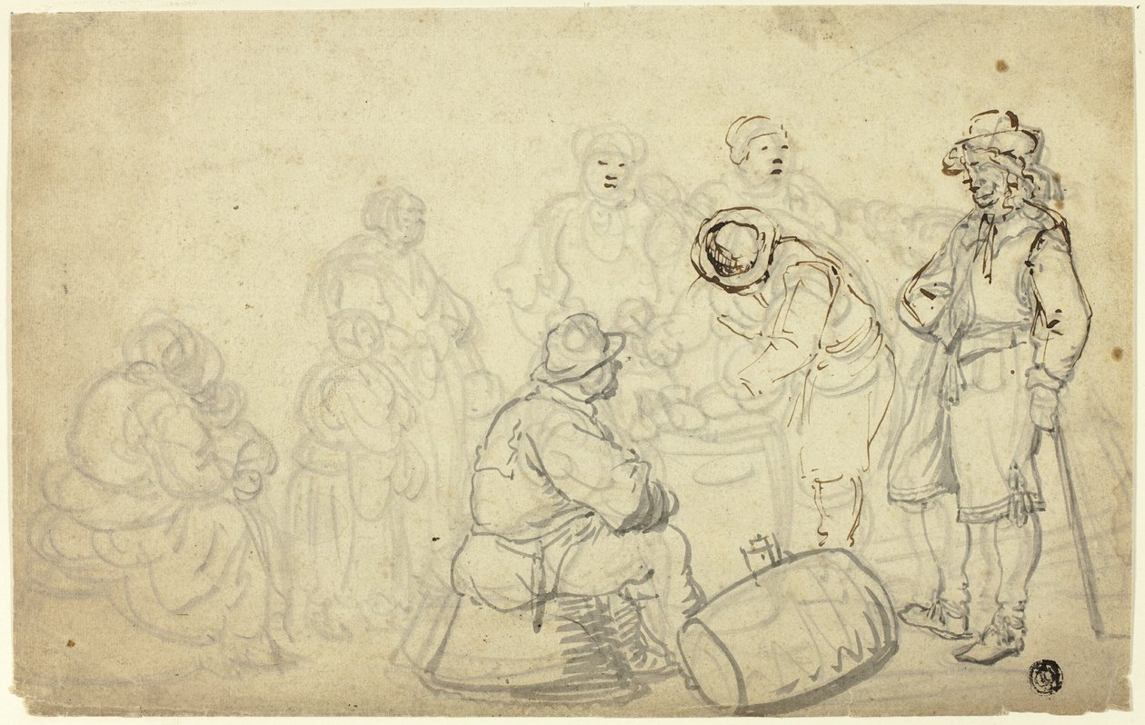 Bonde-scene af Willem van de Velde I
