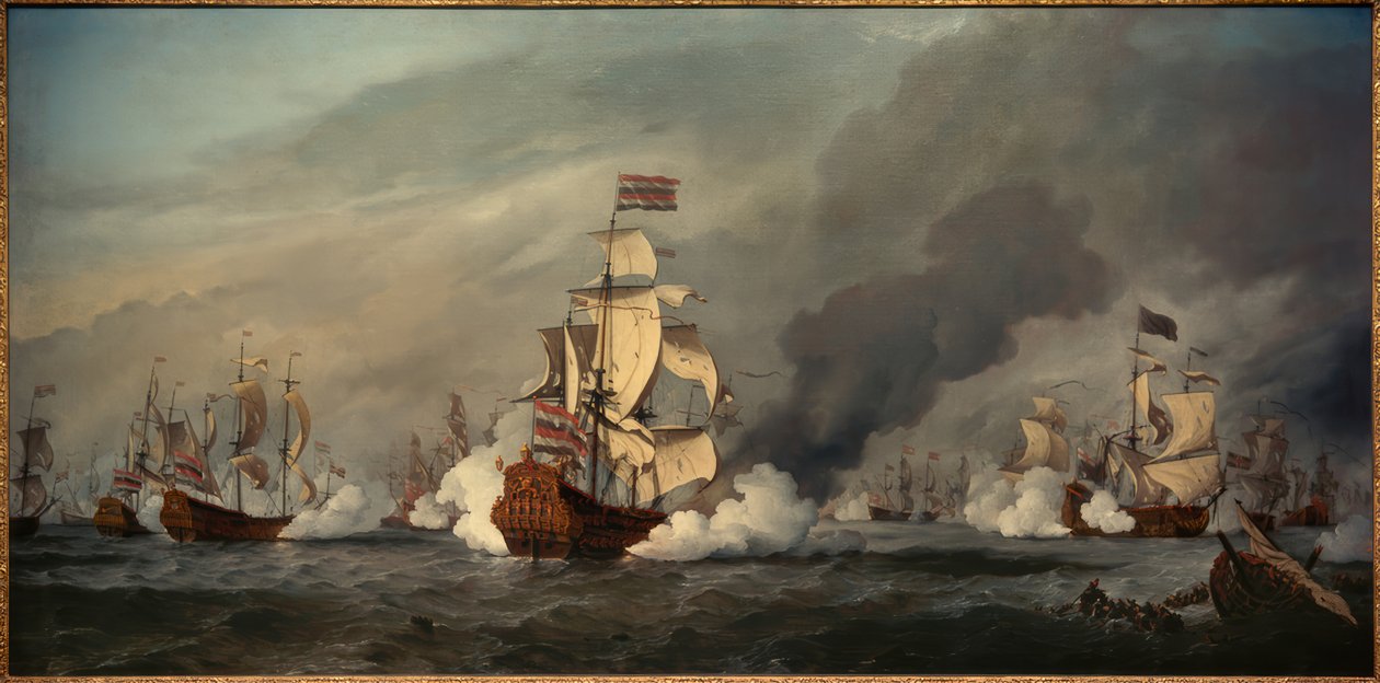 Die "Golden Lion" in der Seeschlacht vor Texel, 21. august 1673 af Willem van de Velde the Younger