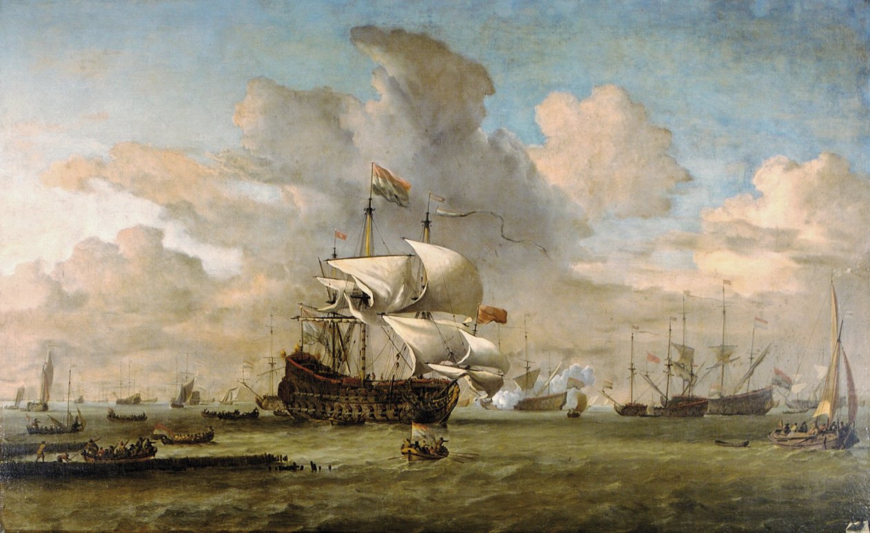 Nederlandene, 1692 af Willem van de Velde the Younger
