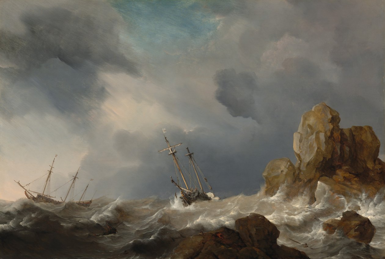 Skibe i kuling af Willem van de Velde the Younger