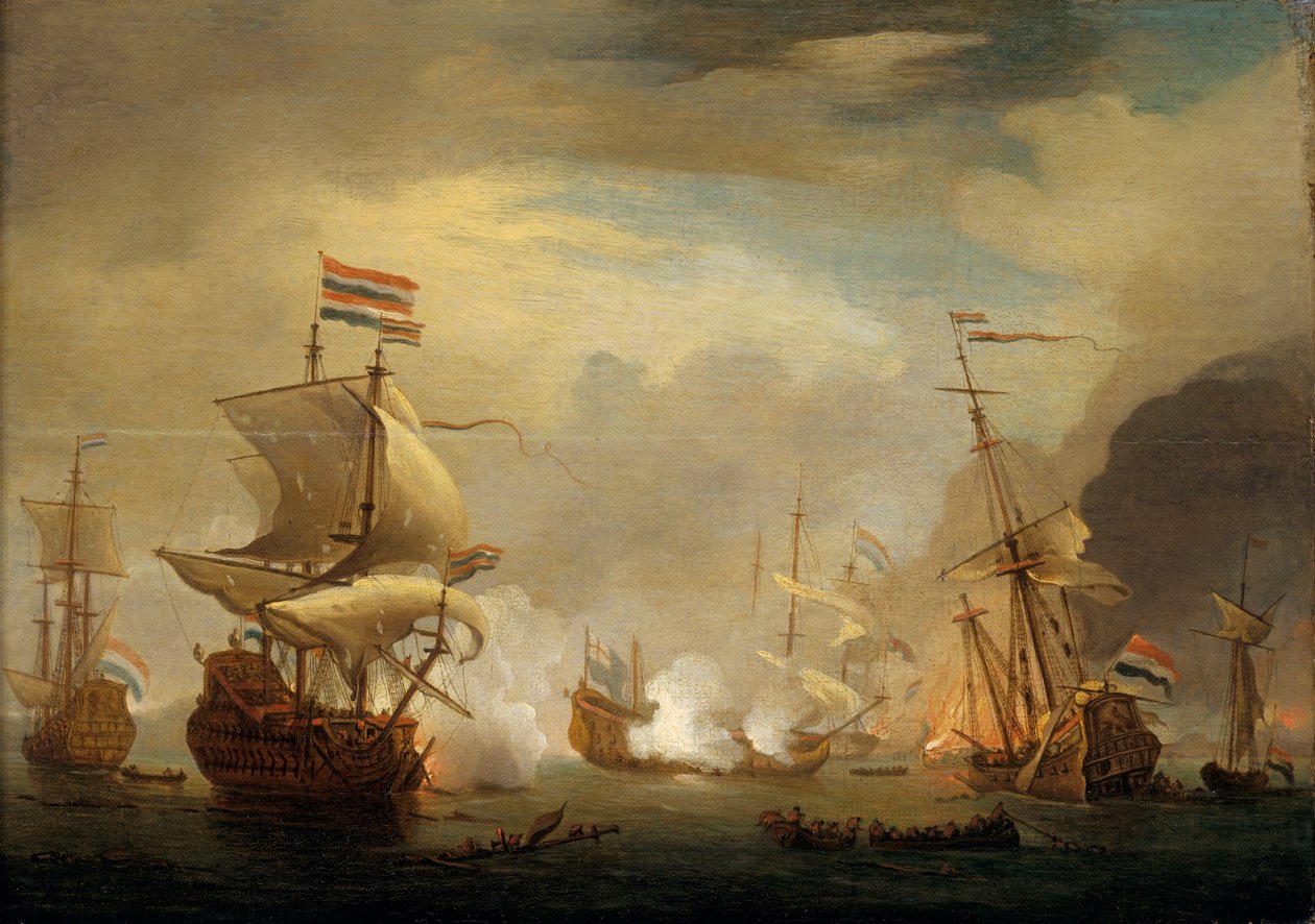 Slaget om Texel af Willem van de Velde the Younger