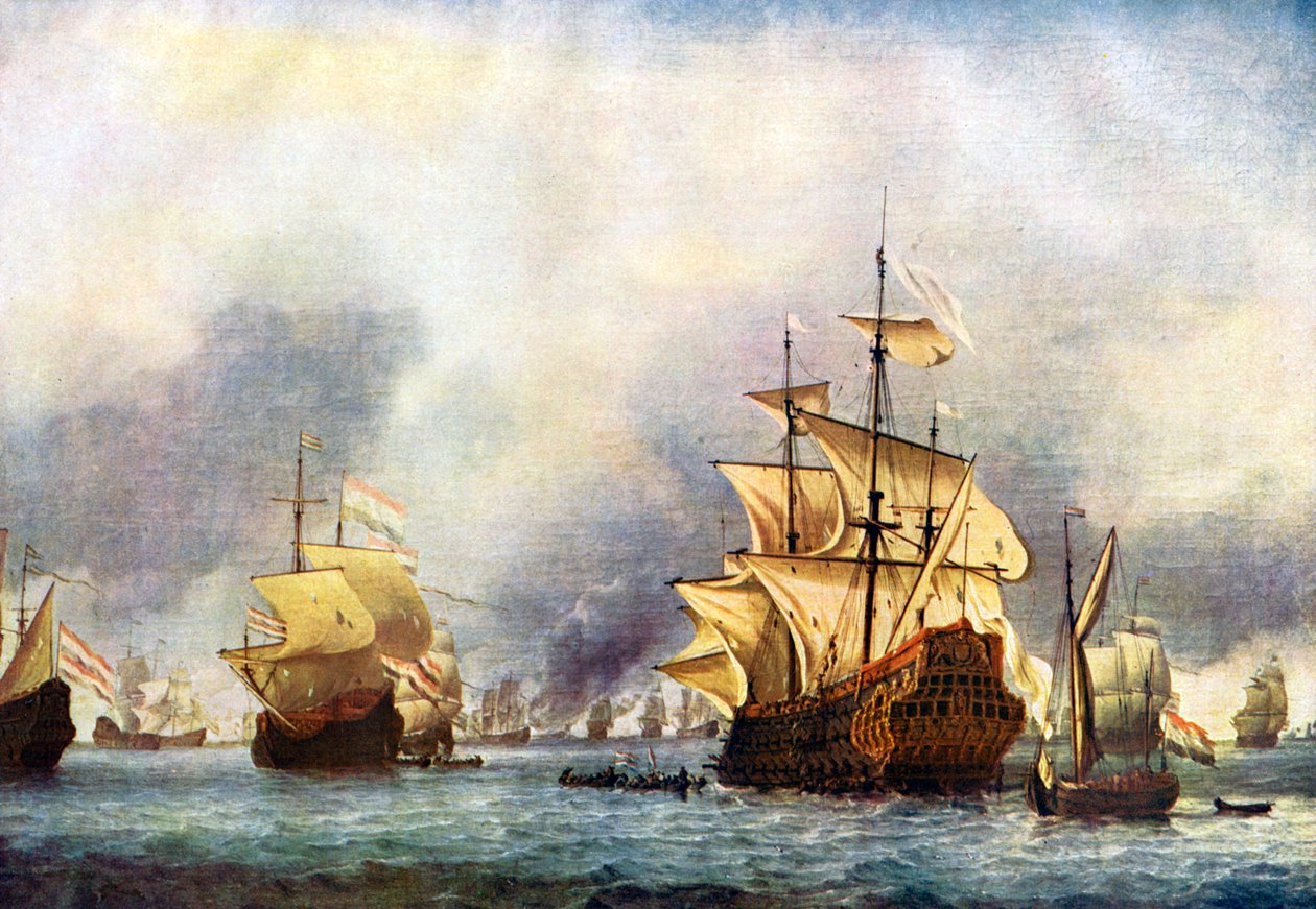 Overgivelsen af Det Kongelige Prins. c1650-1700 af Willem van de Velde the Younger