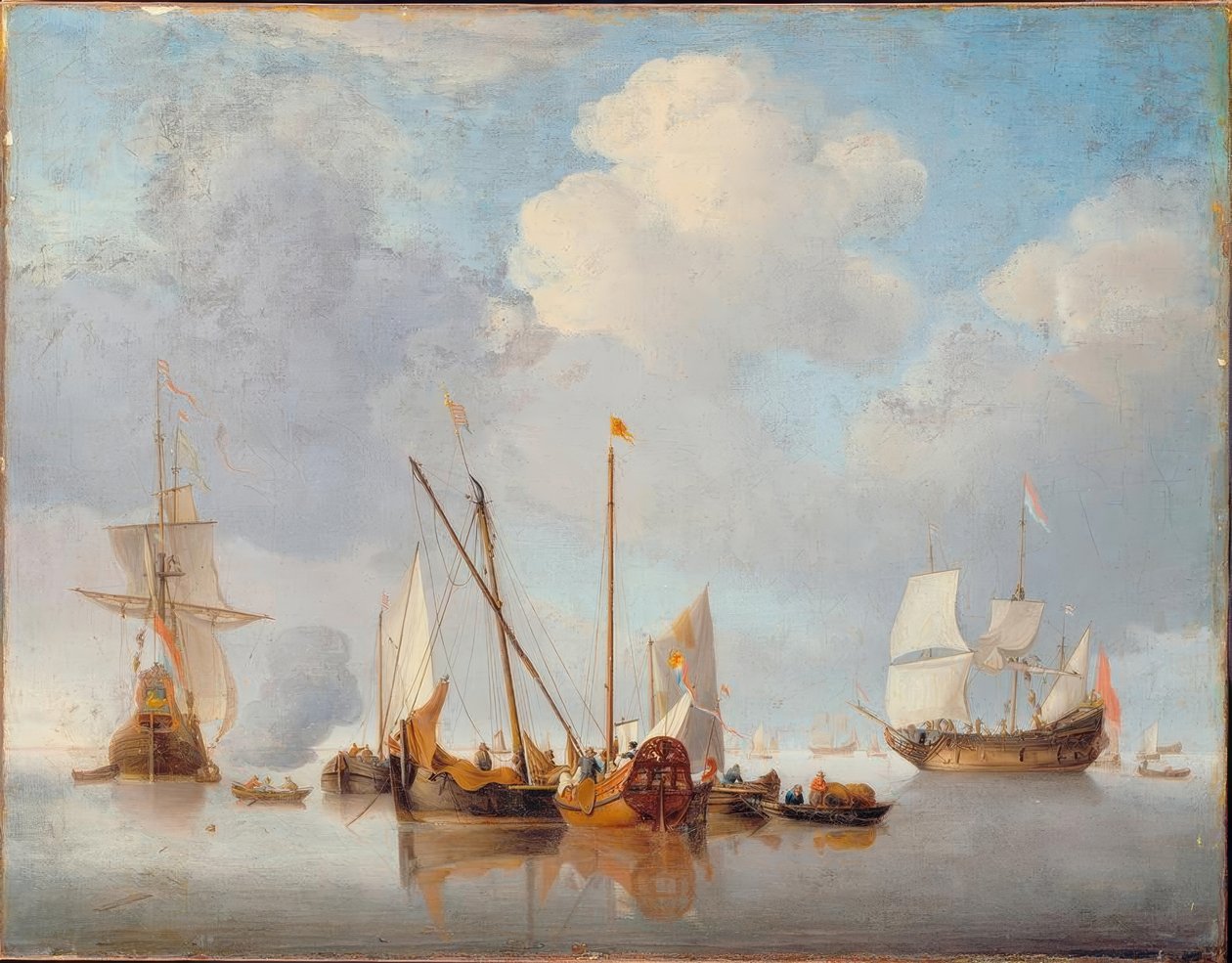 efter W. v. d. Velde d. J., En pause af Willem van de Velde the Younger