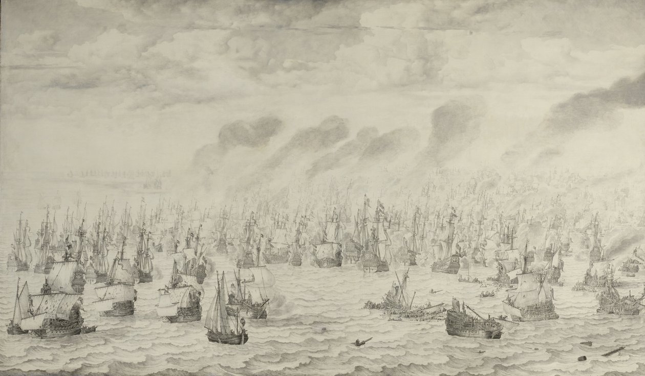 Slaget ved Terheide af Willem van de the Elder Velde