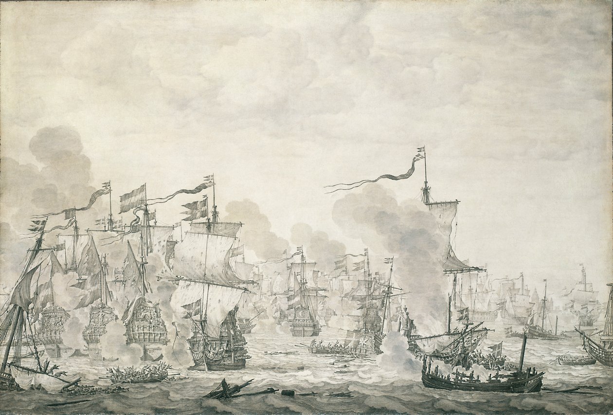 Slaget ved Øresund, 29. oktober - 8. november 1658, ca. 1660 (oliemaleri) af Willem van de the Elder Velde