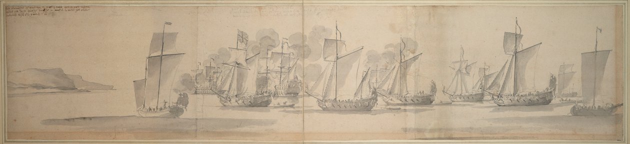 Maria af Modenas rejse fra Calais til Dover, 21. november/1. december 1673 af Willem van de the Elder Velde